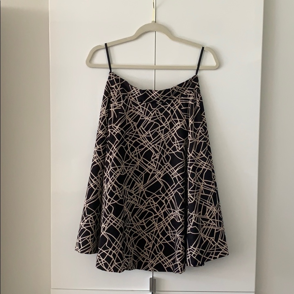 Black printed circle skirt